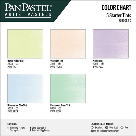 PanPastel 5 Starter Tints 1 Lid Set