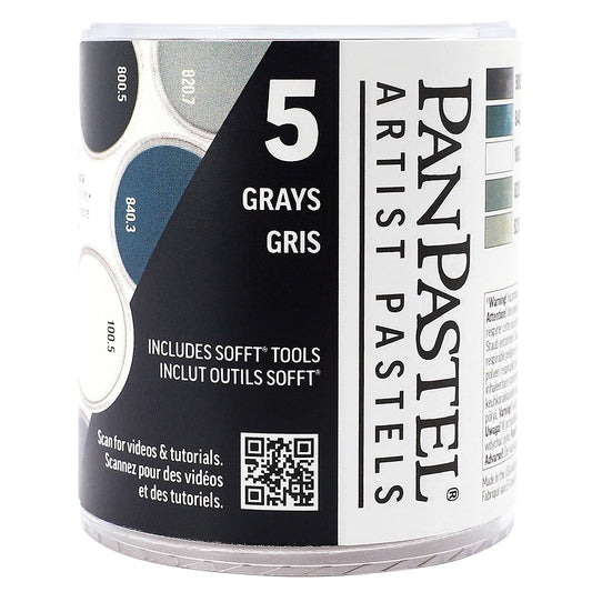 PanPastel 5 Grays 1 Lid Set