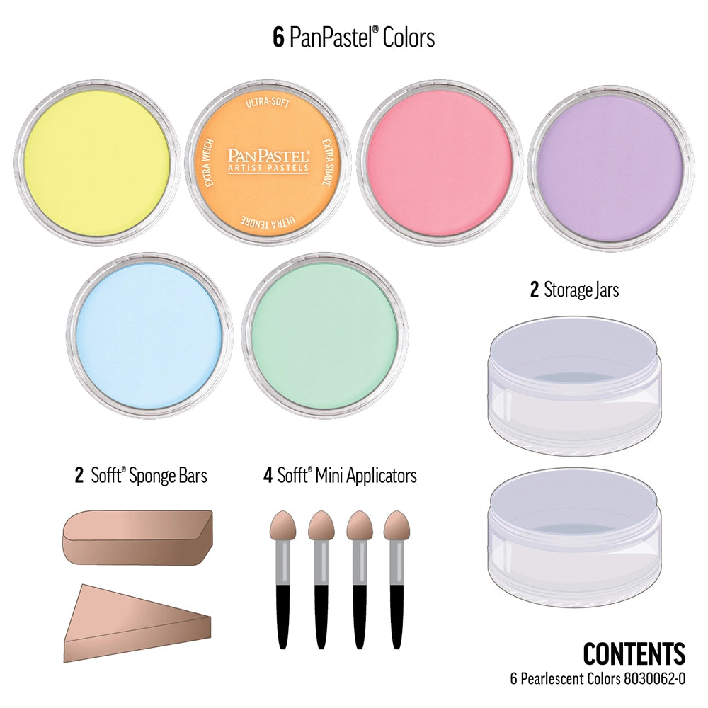PanPastel 6 Pearlescent Colors 1 Lid Set