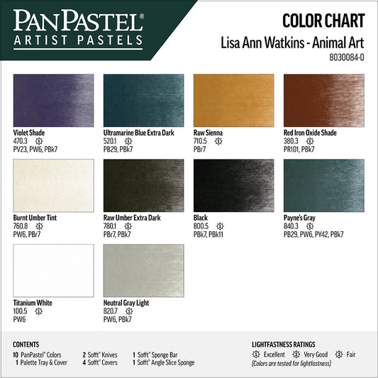 PanPastel 10 Animal Art - Lisa Ann Watkins Set