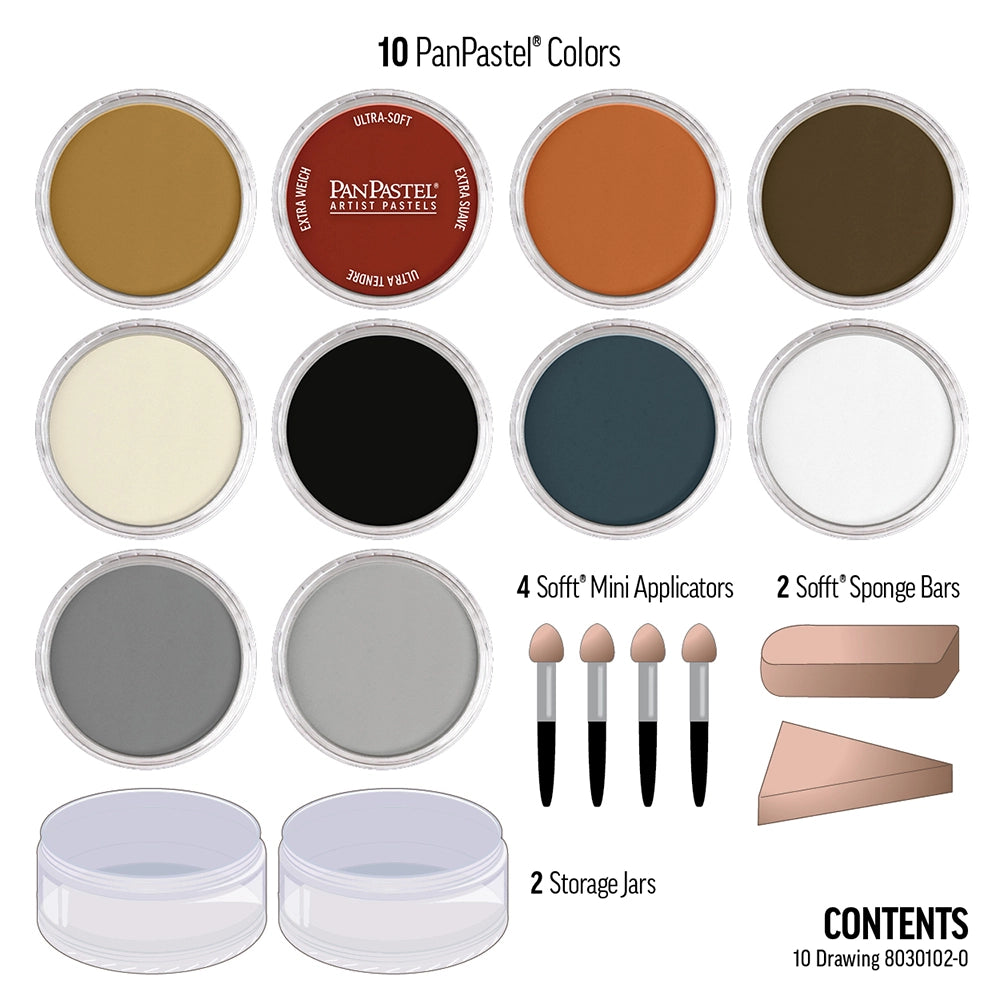 PanPastel 10 Drawing 1 Lid Set