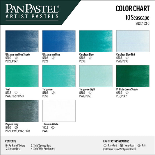 PanPastel 10 Seascape 1 Lid Set
