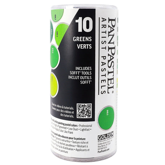 PanPastel 10 Greens 1 Lid Set