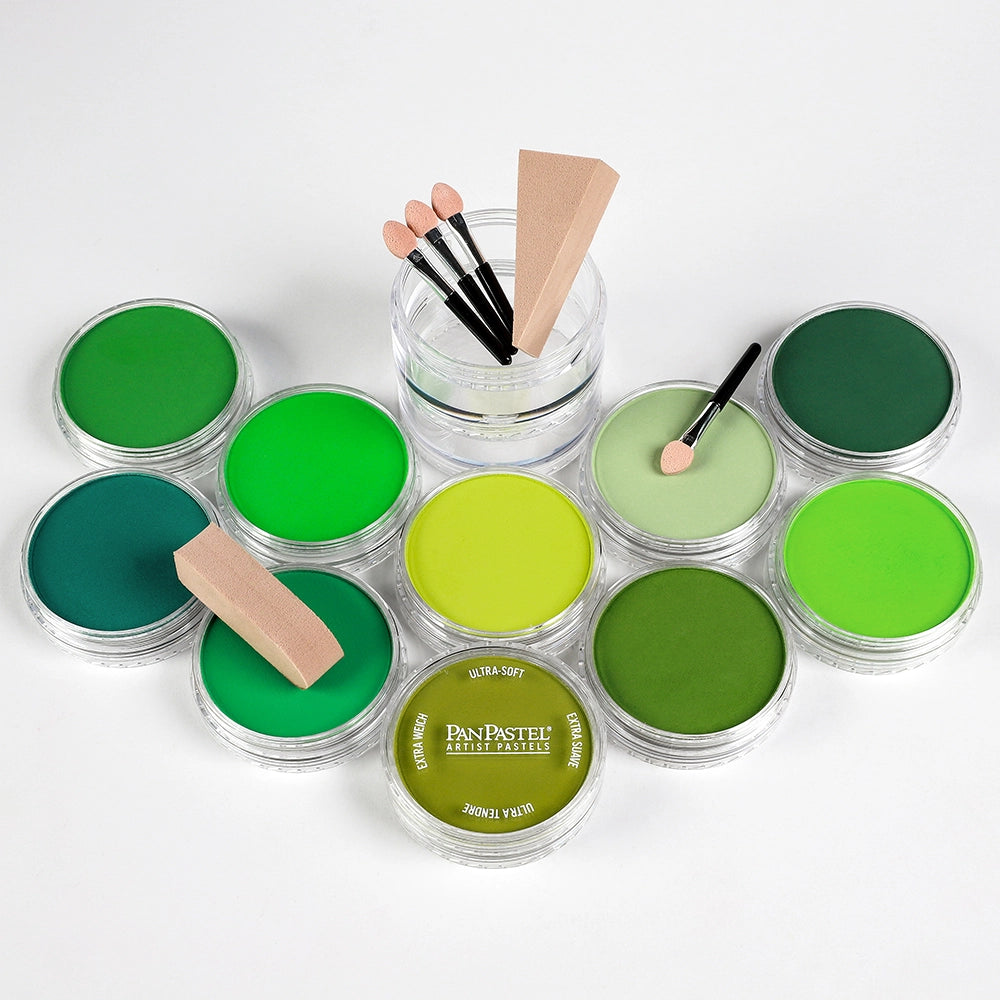 PanPastel 10 Greens 1 Lid Set