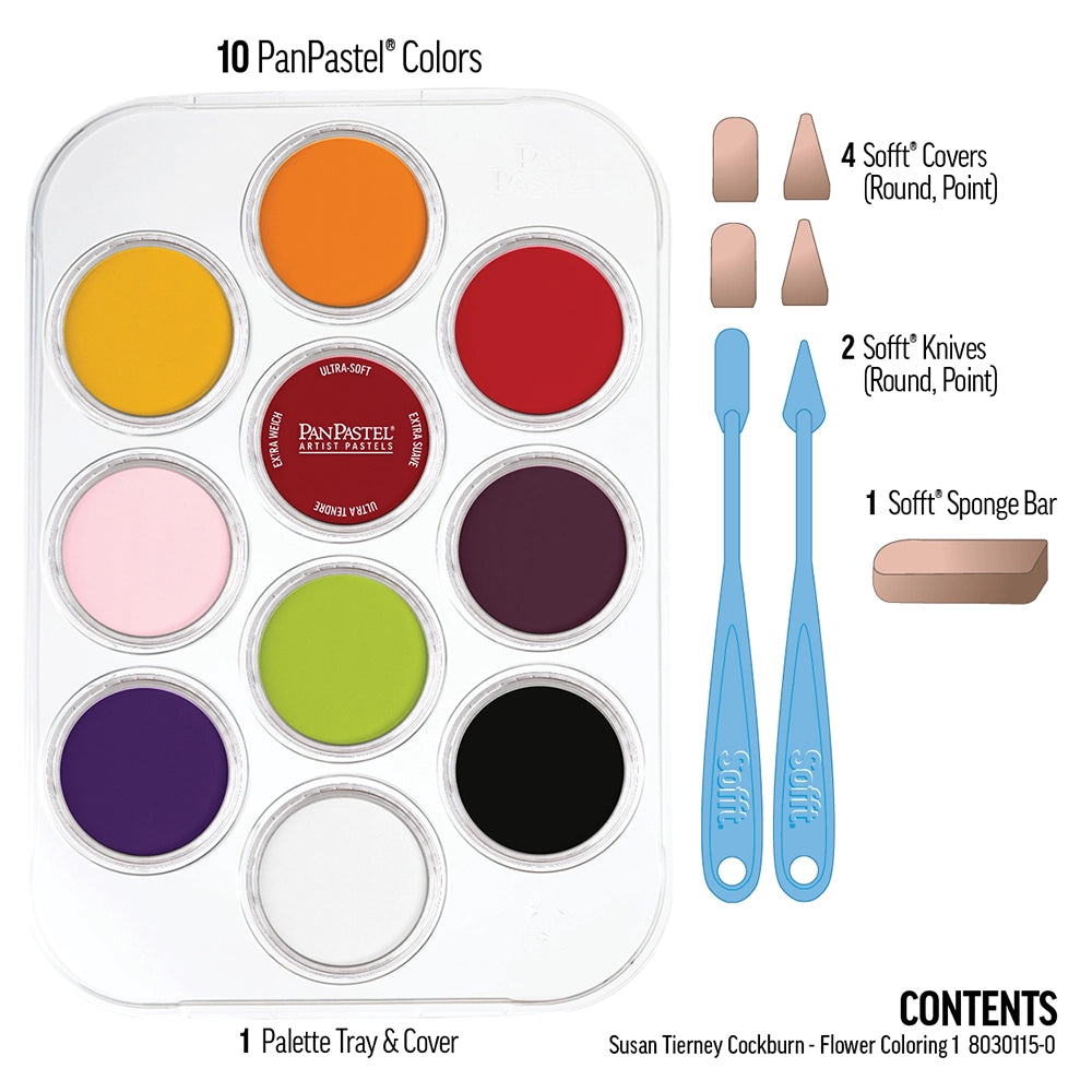 PanPastel 10 Flower Coloring 1 - Susan Tierney Cockburn Set