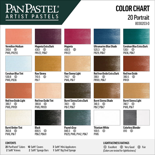 PanPastel 20 Portrait 2 Lid Set