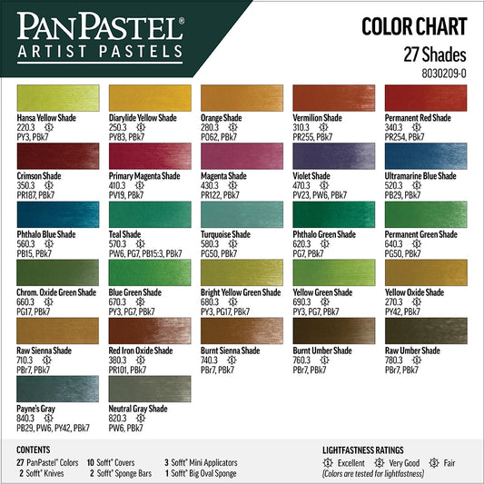 PanPastel 27 Colour 2 Lid Set - Shades