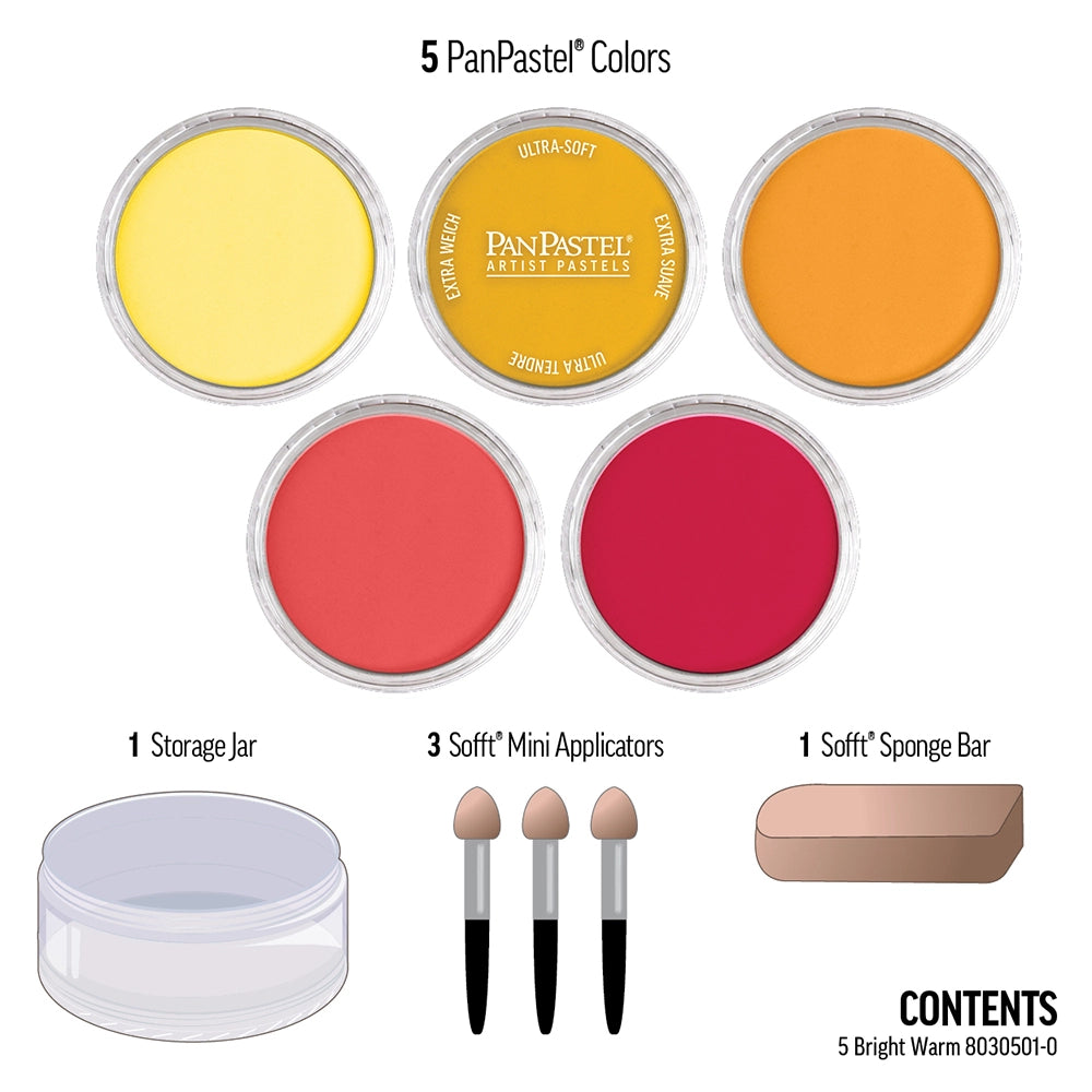 PanPastel 5 Bright Warm 1 Lid Set