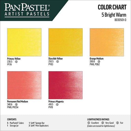 PanPastel 5 Bright Warm 1 Lid Set