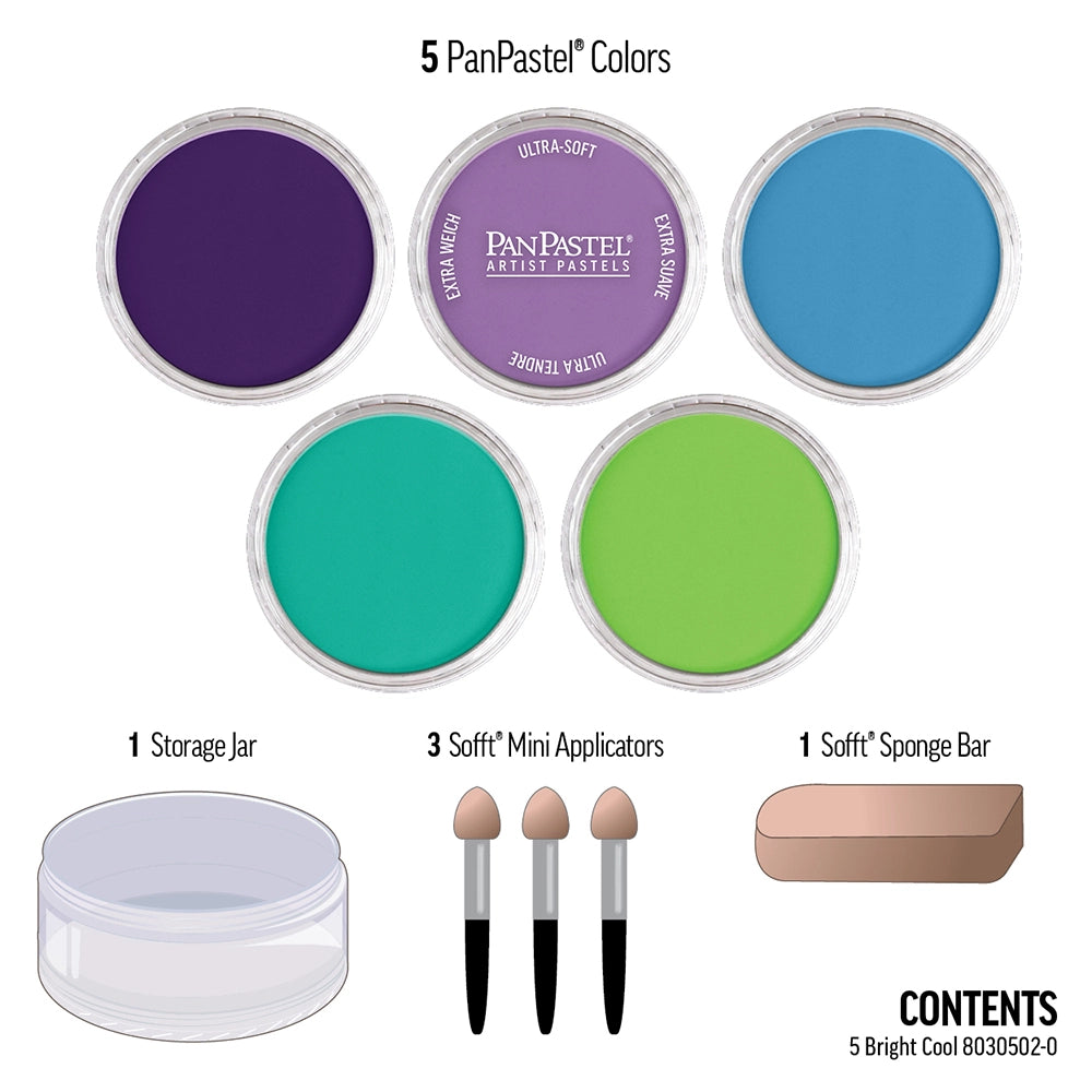 PanPastel 5 Bright Cool 1 Lid Set