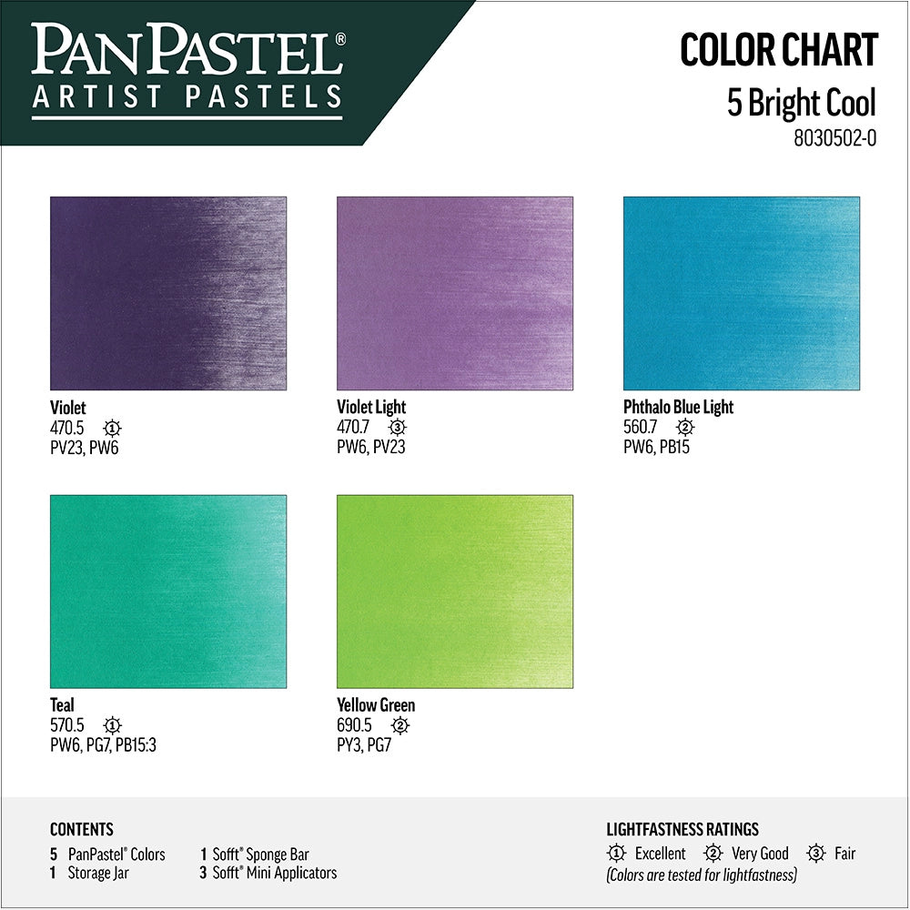 PanPastel 5 Bright Cool 1 Lid Set