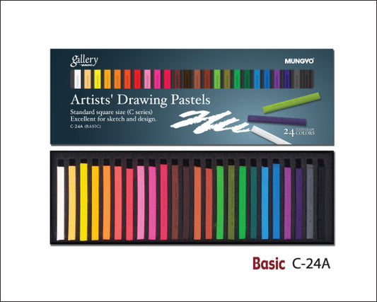 Mungyo Gallery Artists Drawing Pastels 24 Set Assorted