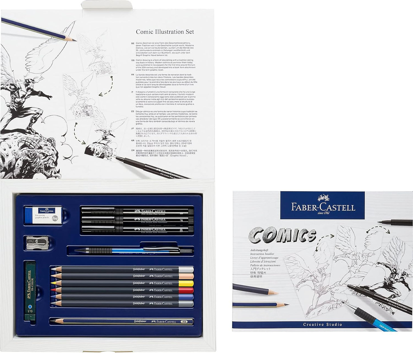 Faber Pitt Artist Brush Pen Comic Illustration Set