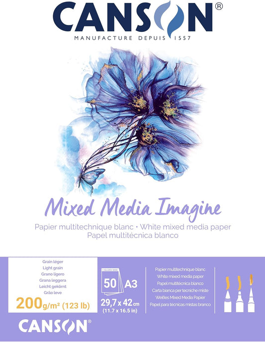 Canson Imagine 200gsm Mixed Media Pad A3