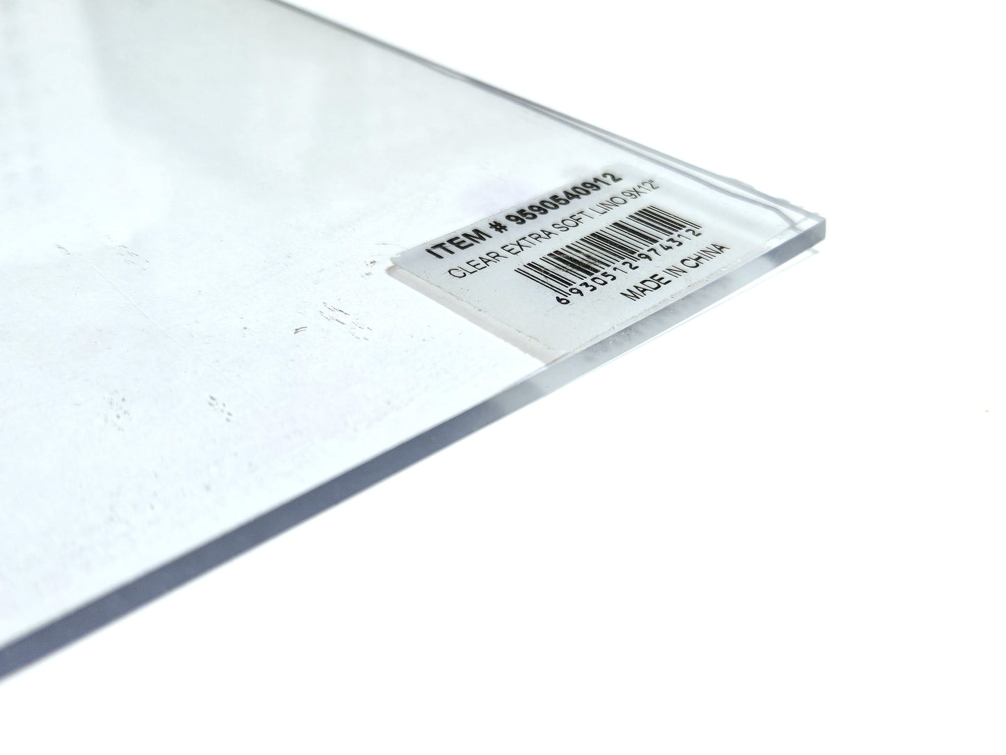 Clear Extra Soft Lino 9 x 12''