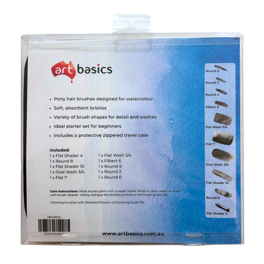 Art Basics Watercolour Brush Set 10