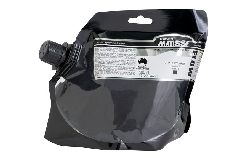 Matisse Flow 500ml Series 2 Graphite Grey - In Squeezy Bag SALE