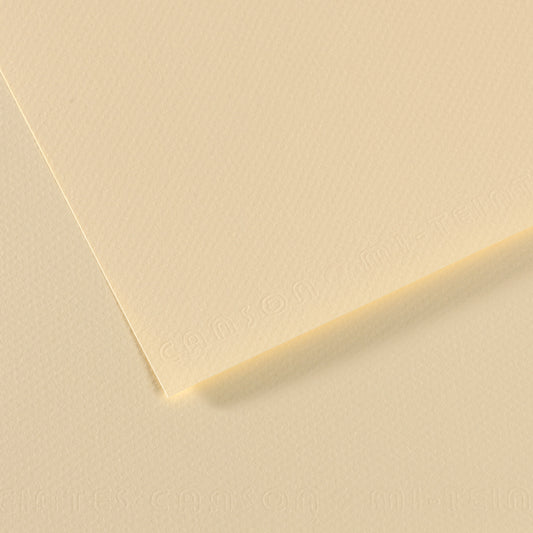 Mi Teintes 160gsm Pastel Paper 50 x 65cm Pkt 10 Pale Yellow 101