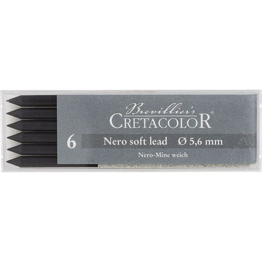 Cretacolor Nero Leads 5.6mm Soft Box 6