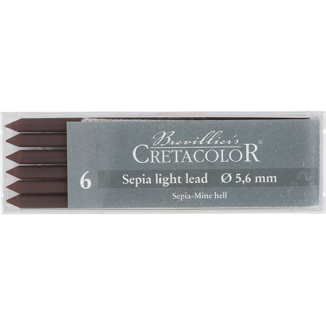 Cretacolor Sepia Light Leads 5.6mm Box 6