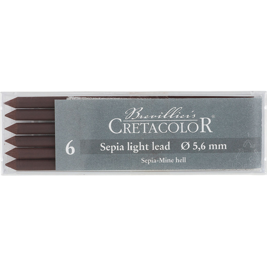 Cretacolor Sepia Light Leads 5.6mm Box 6