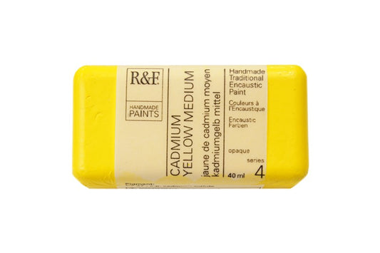 R&F Encaustic Wax Paint 40ml Cadmium Yellow Medium