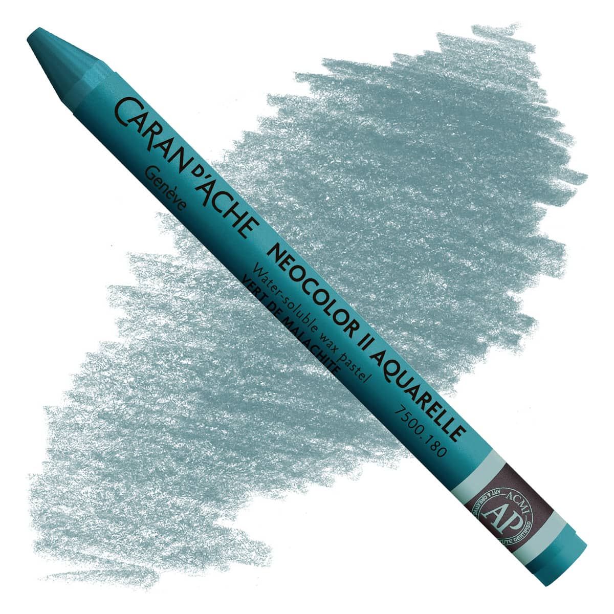 Caran d'Ache Neocolor II Water-Soluble Wax Pastel 180 Malachite Green