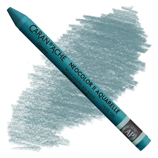 Caran d'Ache Neocolor II Water-Soluble Wax Pastel 180 Malachite Green