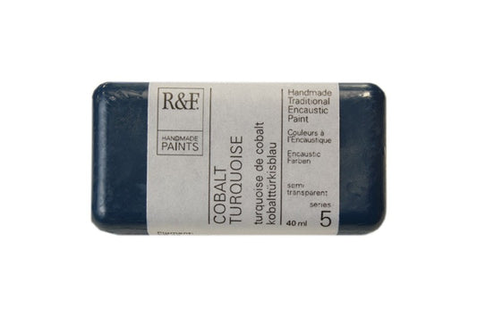 R&F Encaustic Wax Paint 40ml Cobalt Turquoise