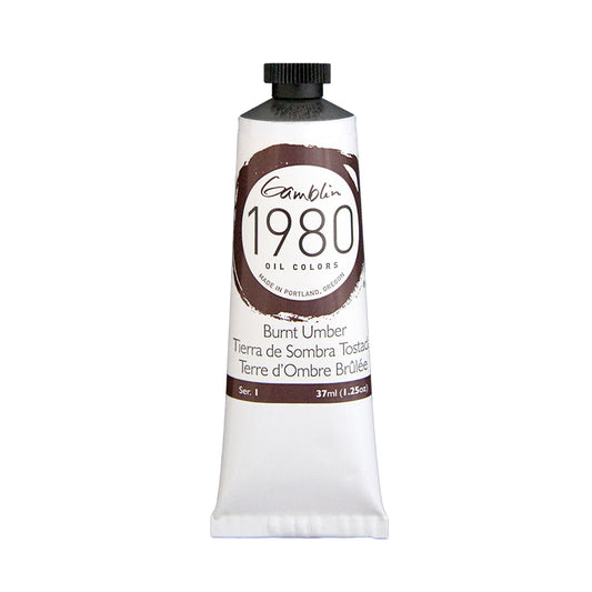 Gamblin 1980 Oil Colour 37ml Series 1 Burnt Umber