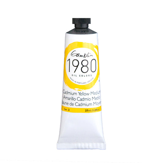 Gamblin 1980 Oil Colour 37ml Series 3 Cadmium Yellow Medium