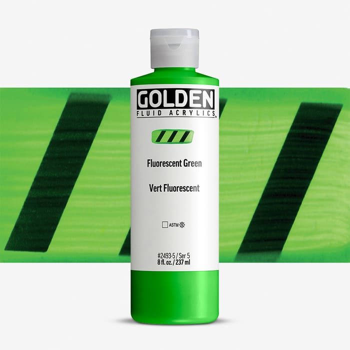 Golden Fluid Acrylic 237ml Fluorescent Green