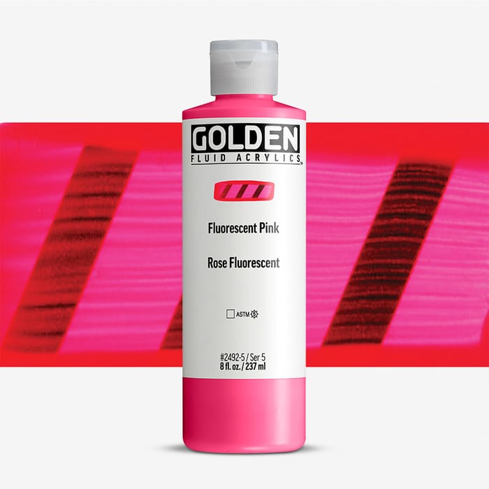 Golden Fluid Acrylic 237ml Fluorescent Pink