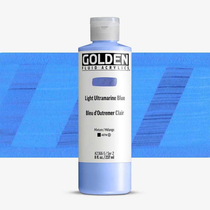 Golden Fluid Acrylic 237ml Light Ultramarine Blue