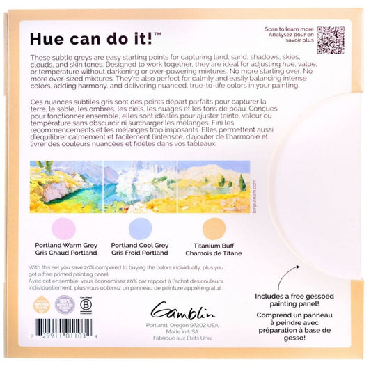 Gamblin Artist Oil Colours – Greys Set