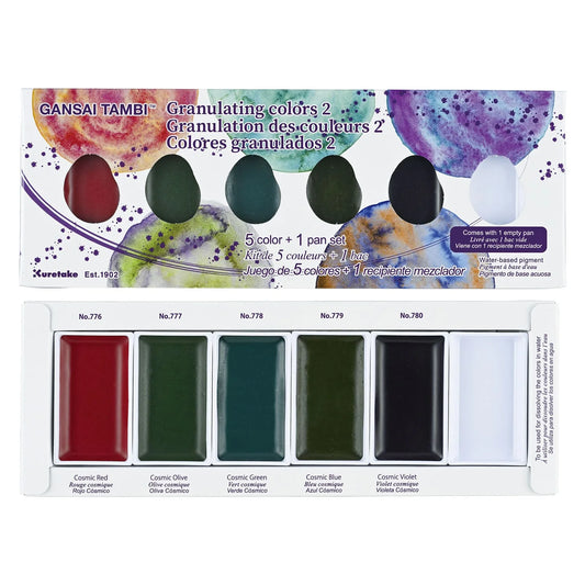 Kuretake Gansai Tambi Granulating Set 5 Color + 1 Pan Set 2