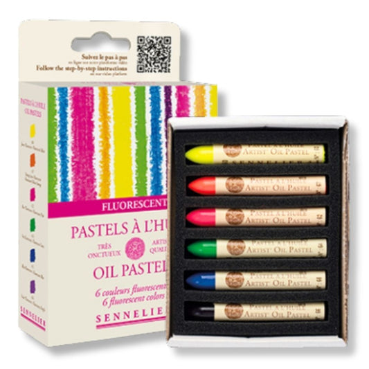 Sennelier Oil Pastel Set 6 Fluorescent Colours