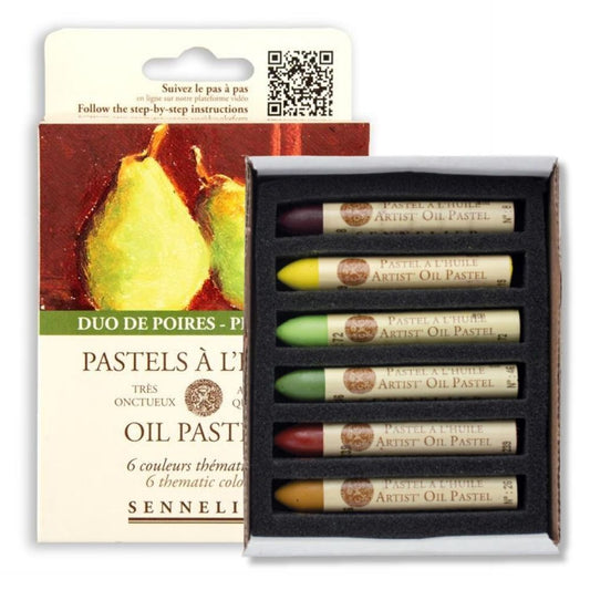 Sennelier Oil Pastel Set 6 Pears Duo
