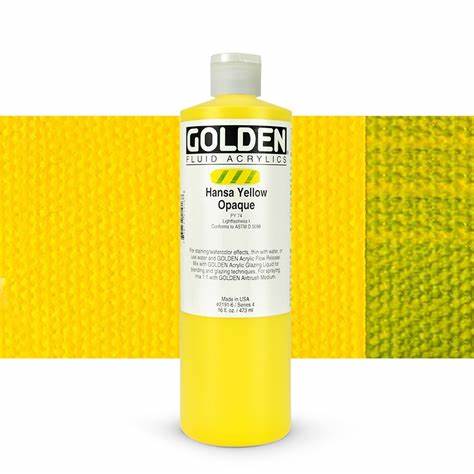 Golden Fluid Acrylic 473ml Hansa Yellow Opaque