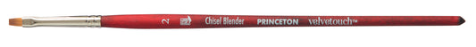 Princeton Velvetouch Synthetic Short Handle Chisel Blender Size 2