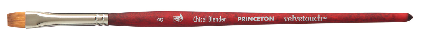 Princeton Velvetouch Synthetic Short Handle Chisel Blender Size 8