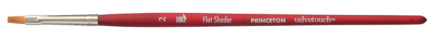 Princeton Velvetouch Synthetic Short Handle Flat Shader Size 2
