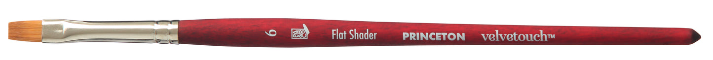 Princeton Velvetouch Synthetic Short Handle Flat Shader Size 6