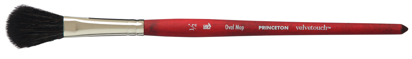 Princeton Velvetouch Synthetic Short Handle Oval Mop Size 1/2