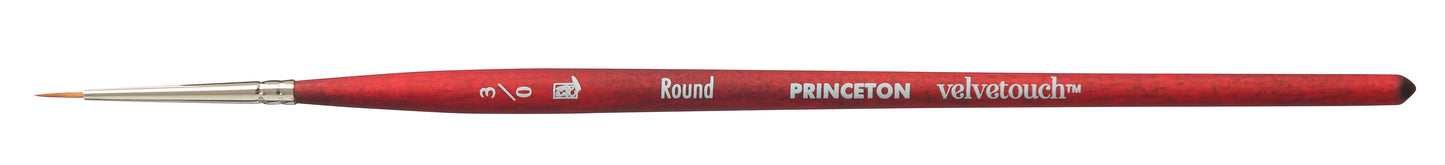 Princeton Velvetouch Synthetic Short Handle Round Size 3/0