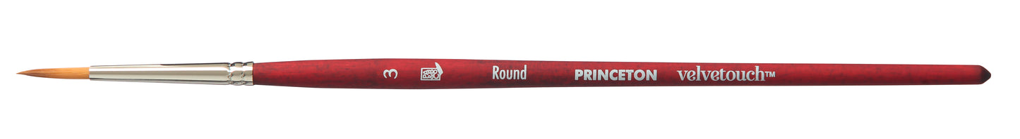 Princeton Velvetouch Synthetic Short Handle Round Size 3