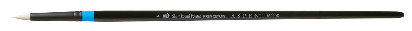 Princeton Aspen Synthetic Long Handle Short Round Pointed Size 4