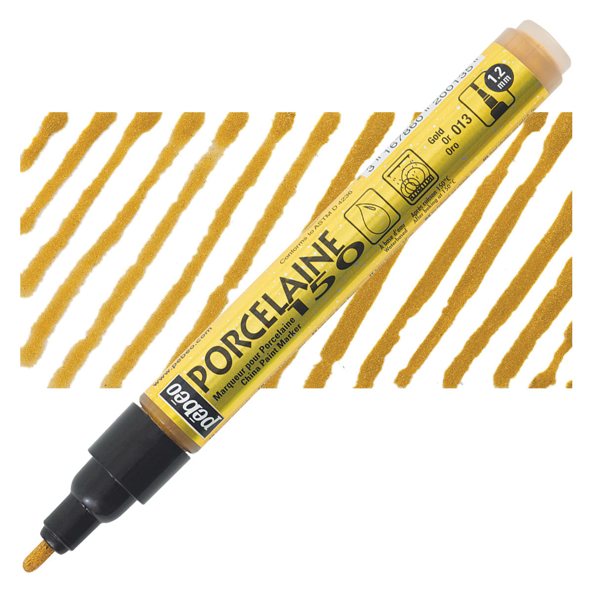 Pebeo Porcelaine Markers 1.2mm Gold
