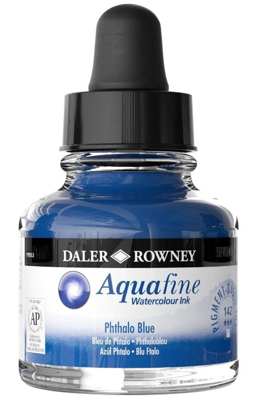 Daler Aquafine Ink 29.5ml 142 Phthalo Blue