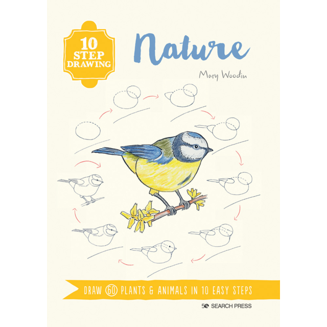 10 Step Drawing: Nature Book By Mary Woodin